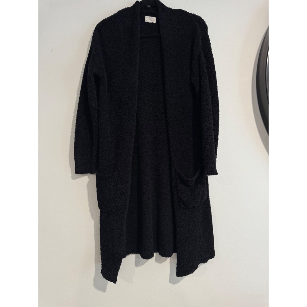 Thread & Supply Super soft Knit Longline Cardigan Womens S Black Pocket